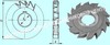 Фреза дисковая 3-х сторонняя 100х14х32, Z=14 Р6М5 с разнонаправл.зубьями (шт)