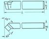 Резец Проходной отогнутый 25х16х140 тв. сплав (без маркировки) (шт)
