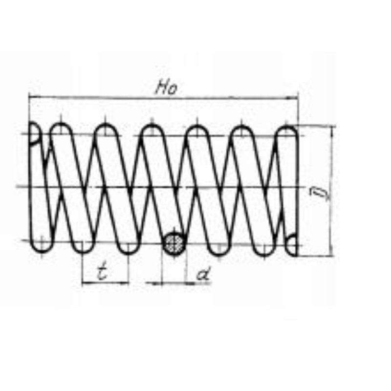 Пружина на чертеже